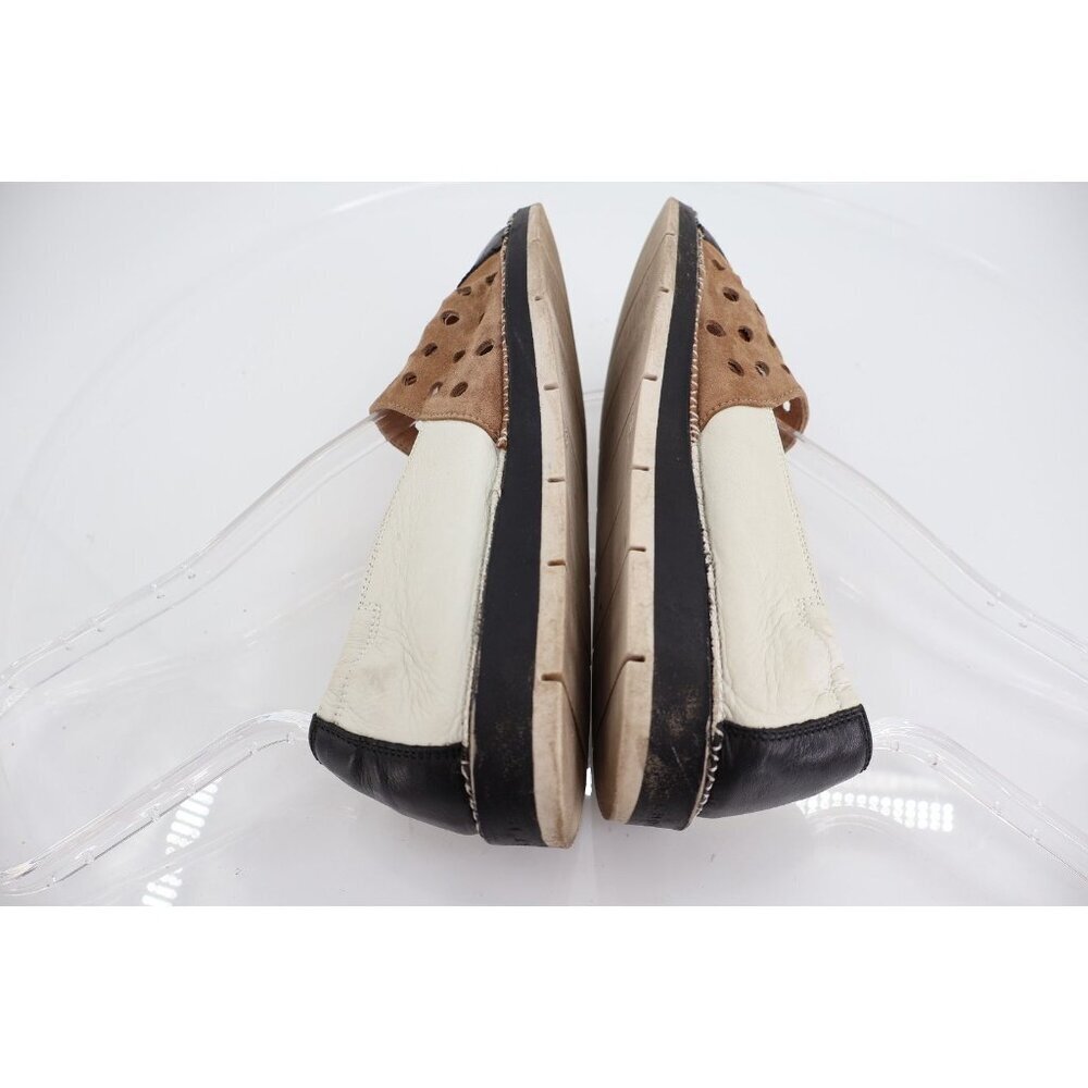 Hispanitas Chica Loafer Women's Size 37 6.5 Brown White Slip on Espadrilles Shoe - Picture 7 of 11